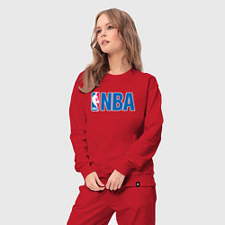 Костюм хлопковый женский NBA, цвет: красный — фото 2