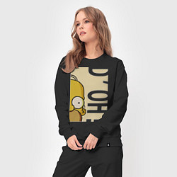 Костюм хлопковый женский Homer Doh!, цвет: черный — фото 2