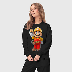 Костюм хлопковый женский Super Mario, цвет: черный — фото 2