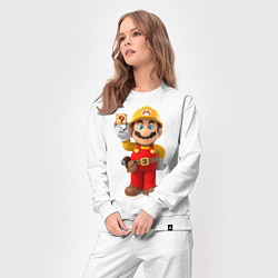 Костюм хлопковый женский Super Mario, цвет: белый — фото 2
