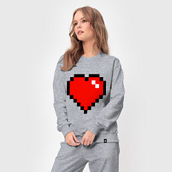 Костюм хлопковый женский Minecraft Lover, цвет: меланж — фото 2