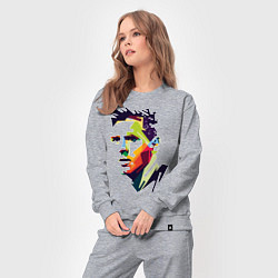 Костюм хлопковый женский Lionel Messi: fun-art, цвет: меланж — фото 2