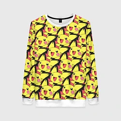 Свитшот женский Pikachu, цвет: 3D-белый