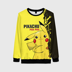 Свитшот женский Pikachu Pika Pika, цвет: 3D-черный