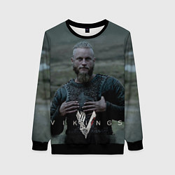 Свитшот женский Vikings: Ragnarr Lodbrok, цвет: 3D-черный