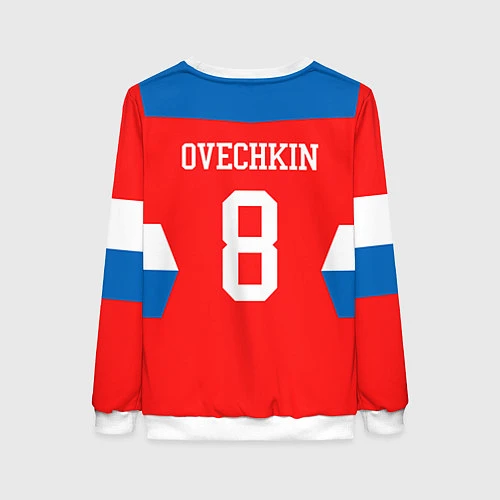 Женский свитшот Сборная РФ: #8 OVECHKIN / 3D-Белый – фото 2