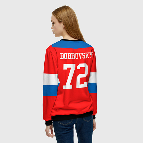 Женский свитшот Сборная РФ: #72 BOBROVSKY / 3D-Черный – фото 4