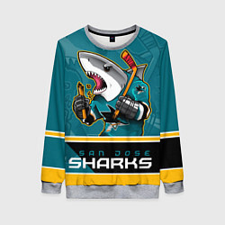 Свитшот женский San Jose Sharks, цвет: 3D-меланж
