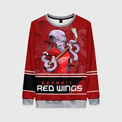 Свитшот женский Detroit Red Wings, цвет: 3D-меланж