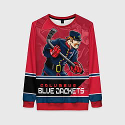 Свитшот женский Columbus Blue Jackets, цвет: 3D-красный