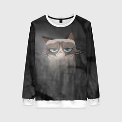 Свитшот женский Grumpy Cat, цвет: 3D-белый