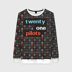 Свитшот женский Twenty One Pilots, цвет: 3D-белый