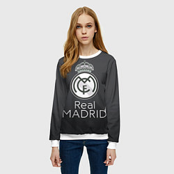 Свитшот женский Real Madrid, цвет: 3D-белый — фото 2