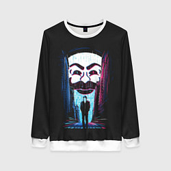 Свитшот женский Mr Robot: Anonymous, цвет: 3D-белый