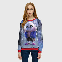 Свитшот женский Winter forest & Sans, цвет: 3D-красный — фото 2