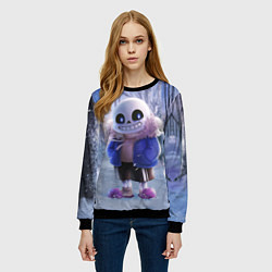 Свитшот женский Winter forest & Sans, цвет: 3D-черный — фото 2