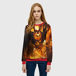 Свитшот женский Nevermore Hell, цвет: 3D-красный — фото 2