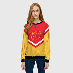 Свитшот женский NHL: Calgary Flames, цвет: 3D-черный — фото 2
