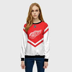 Свитшот женский NHL: Detroit Red Wings, цвет: 3D-черный — фото 2