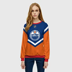 Свитшот женский NHL: Edmonton Oilers, цвет: 3D-красный — фото 2