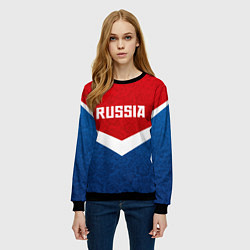 Свитшот женский Russia Team, цвет: 3D-черный — фото 2