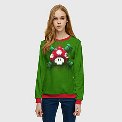 Свитшот женский Mushroom is Dead, цвет: 3D-красный — фото 2