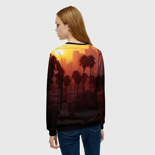 Женский свитшот Калифорния Лос-Анджелес / 3D-Черный – фото 4
