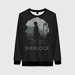 Свитшот женский Sherlock World, цвет: 3D-черный