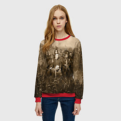 Свитшот женский Slipknot Sepia, цвет: 3D-красный — фото 2
