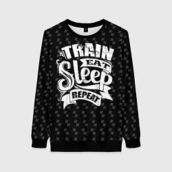 Женский свитшот Train Eat Sleep Repeat