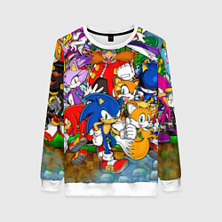 Свитшот женский Sonic Stories, цвет: 3D-белый
