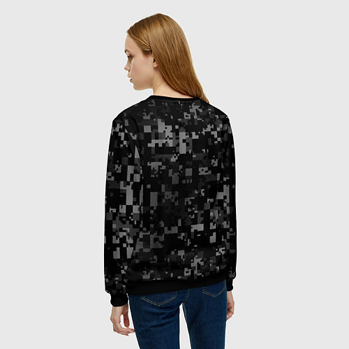 Женский свитшот Служу России: РВСН / 3D-Черный – фото 4