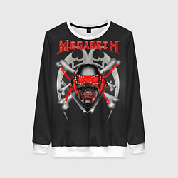 Свитшот женский Megadeth: Blooded Skull, цвет: 3D-белый