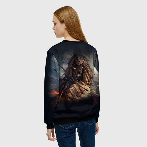 Женский свитшот Disturbed: Skull Mountain / 3D-Черный – фото 4