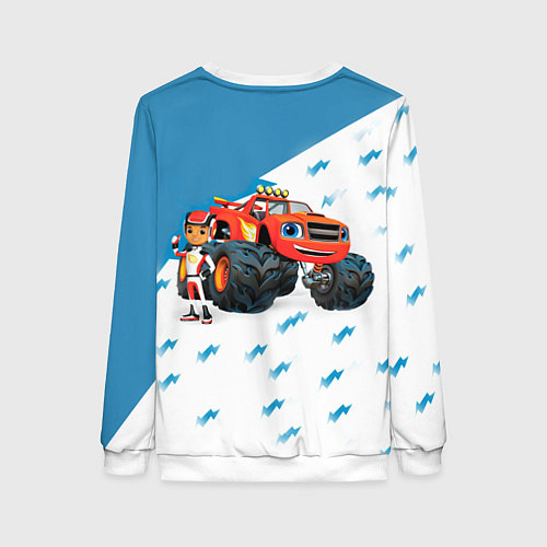 Женский свитшот Вспыш и чудо-машинки / 3D-Белый – фото 2