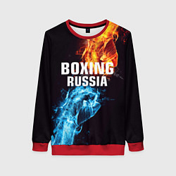 Свитшот женский Boxing Russia, цвет: 3D-красный