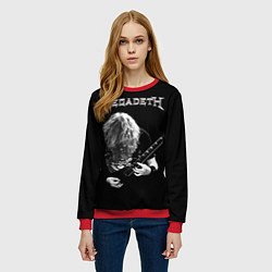Свитшот женский Dave Mustaine, цвет: 3D-красный — фото 2
