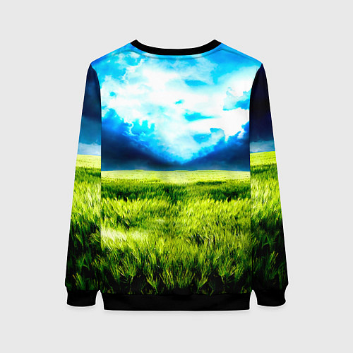 Женский свитшот Первый на Земле / 3D-Черный – фото 2