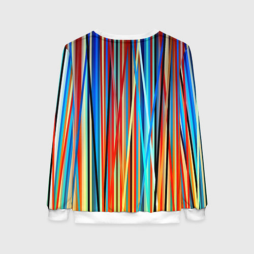 Женский свитшот Colored stripes / 3D-Белый – фото 2