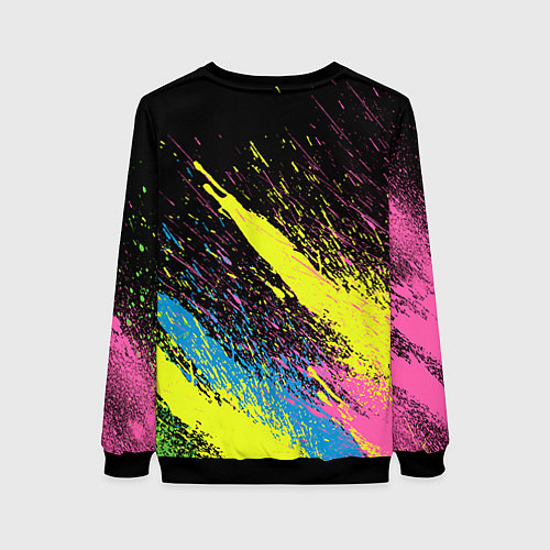 Женский свитшот Брызги / 3D-Черный – фото 2