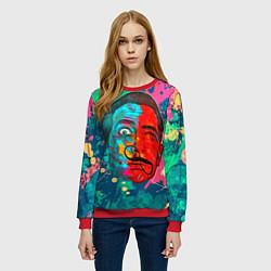 Свитшот женский Dali Art, цвет: 3D-красный — фото 2