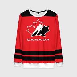 Свитшот женский Canada Team, цвет: 3D-белый