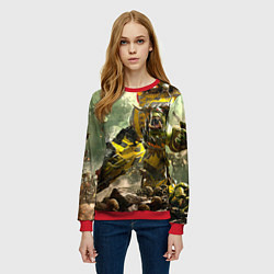 Свитшот женский WH40k warboss, цвет: 3D-красный — фото 2