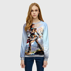 Свитшот женский HZD 4, цвет: 3D-меланж — фото 2