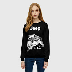 Свитшот женский Jeep, цвет: 3D-черный — фото 2