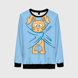 Свитшот женский Стеснительный кролик, цвет: 3D-черный