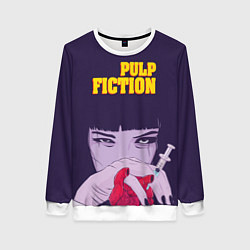 Свитшот женский Pulp Fiction: Dope Heart, цвет: 3D-белый