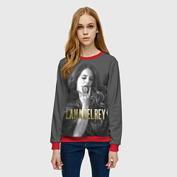 Свитшот женский Lana Del Rey: Sex, цвет: 3D-красный — фото 2