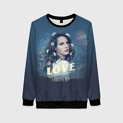 Свитшот женский Lana Del Rey: Love, цвет: 3D-черный