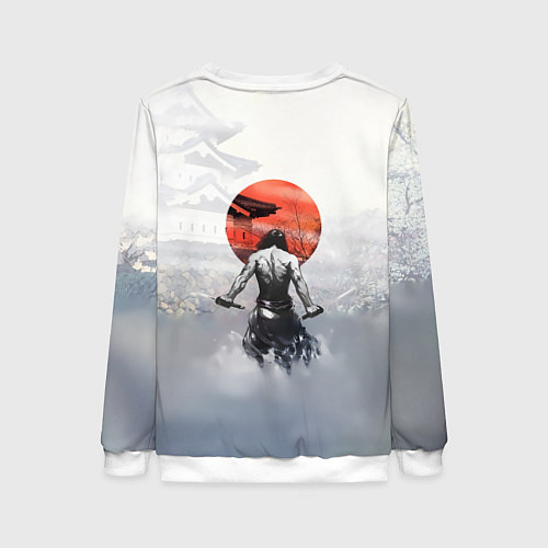 Женский свитшот Японский самурай / 3D-Белый – фото 2